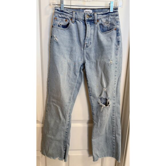 pistola Denim - PISTOLA Light Wash Distressed Straight Jeans Size 26